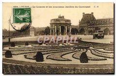 CPA Paris Le Louvre et les nouveaux Jardins du Carrousel 