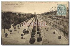 CPA Paris Le Jardin des Tuilleries et la Rue de Rivoli 