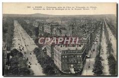 CPA Paris Panorama pris de l'Arc de Tromphe de l'Etoile 