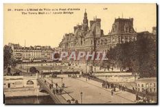 CPA Paris L'Hotel de Ville et le Pont d'Arcole 
