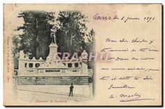 CPA Monument de Gambetta  Paris Carte 1898