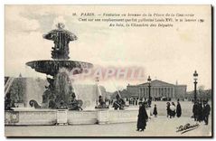 CPA Paris Fontaine en bronze de la Place de la Concorde 