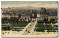 CPA Paris Jardin des Tuilleries et le Pavillon de Marsan 