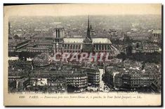 CPA Paris Panorama pris vers Notre Dame et a gauche La Tour Saint Jacques 