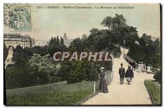 CPA Paris Buttes Chaumont La Montee au Belvedere 