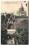 CPA Paris Le Sacre Coeur et le Funiculaire de Montmartre 