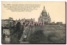 CPA Paris Funiculaire et Basilique du Sacre Coeur de Montmartre 