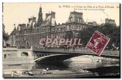 CPA Paris L'Hotel de Ville et le Pont d'Arcole 