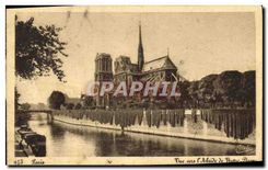 CPA Paris Vue vers l'Abside de Notre Dame 