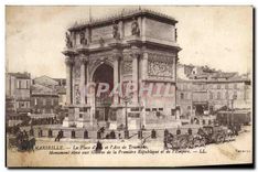 CPA Marseille La Place l'Arc de Triomphe 