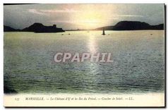 CPA Marseille Le Chateau d'If et les du Frioul Coucher de Soleil 