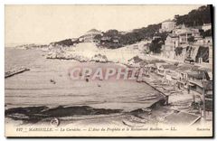 CPA Marseille La Corniche L'Anse du Prophete et le Restaurant Roubion 