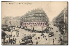 CPA Marseille La Rue de la Republique Tramway