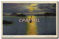 CPA Marseille Coucher de Soleil 