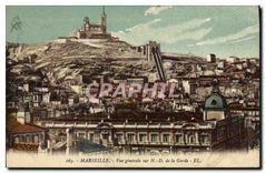 CPA Marseille Vue generale sur ND de la Garde 