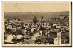 CPA Marseille Panorama sur le Port vu de Notre Dame de la Garde 