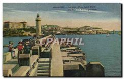 CPA Marseille La Jetee Phare Sainte Marie 