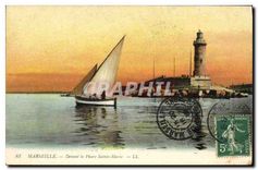 CPA Marseille Devant le Phare Sainte Marie 