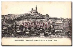 CPA Marseille Vue Generale sur ND de la Garde 