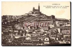 CPA Marseille Vue Generale sur ND de la Garde 