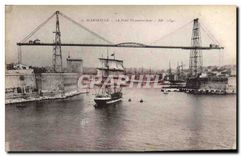 CPA Marseille Le Pont Transbordeur Bateau Voilier