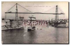 CPA Marseille Le Pont Transbordeur Bateau Voilier
