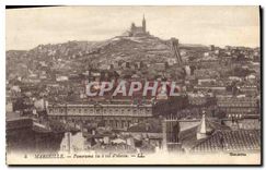 CPA Marseille Panorama vu a vol d'oiseau 