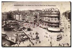 CPA Marseille Le Quai du Port et Rou de la Republique 