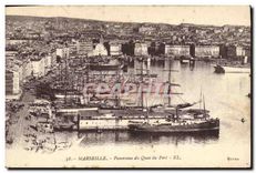 CPA Marseille Panorama du Quai du Port 