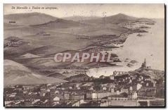 CPA De Marseille a Toulon en aeroplane 