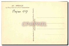 CPA Marseille Le Vieux Port et le Pont Transbordeur 