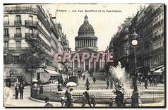 CPA Paris La rue Soufflot et le Pantheon 