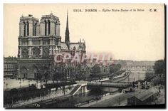 CPA Paris Eglise Notre Dame et la Seine 