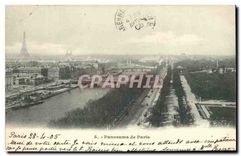 CPA Panorama de Paris Tour Eiffel