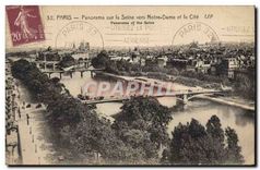 CPA Paris Panorama sur la Seine vers Notre Dame et la Cite 