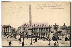 CPA Paris Place de la Concorde Les Fontaines et l'Obelisque 