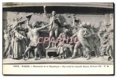 CPA Paris Monument de la Republique Bas relief de Leopoled Morice 20 Juin 1789 