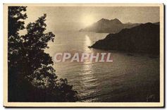 CPA La douce France La Corse Ile de Beaute Porto Coucher de soleil sur le Golfe de Porto