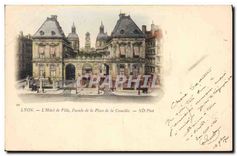 CPA Lyon Hotel de Ville Facade de la Place de la Comedie