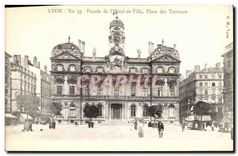 CPA Lyon Facade de L'Hotel de Ville Place des Terreaux