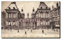 CPA Lyon Hotel de Ville la Facade Place de la Comedie