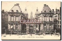 CPA Lyon L'Hotel de Ville Cote au Theatre