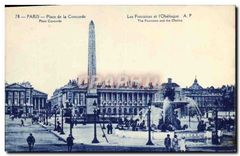 CPA Paris Place de la Concorde les Fontaines et l'Obelisque