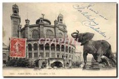 CPA Paris (XVI) Le Trocadero Elephant