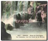 CPA Paris Bois de Boulogne La Cascade Vue du Fond de la Grotte