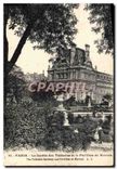 CPA Paris Le Jardin des Tuileries et le Pavillon de Marsan