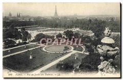 CPA Paris Vue du Jardin des Tuileries Tour Eiffel