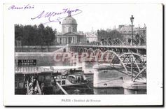 CPA Paris Institut de France Bateau Peniche Elixir Colombier