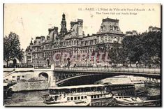 CPA Paris L'Hotel de Ville et le Pont d'Arcole