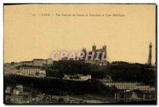CPA Lyon Vue generale du Coteau de Fourviere et Tour Metallique